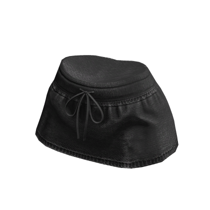 Black Tied Denim Skirt
