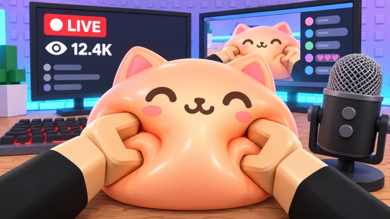 Be an ASMR Streamer on Roblox, screenshot 3