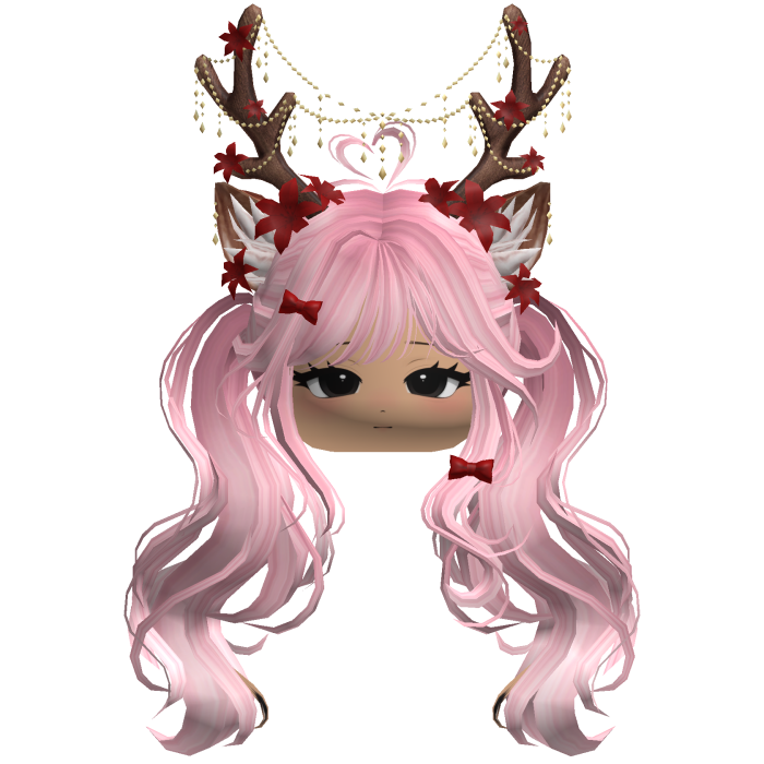 Ethereal Christmas Fairy Fawn Pigtails w/ Antlers