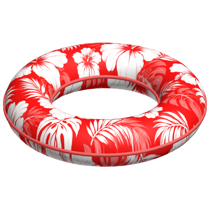 Red Summer Hibiscus Floatie