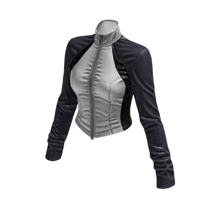 New York Street Racer Jacket (White Blue Grey)