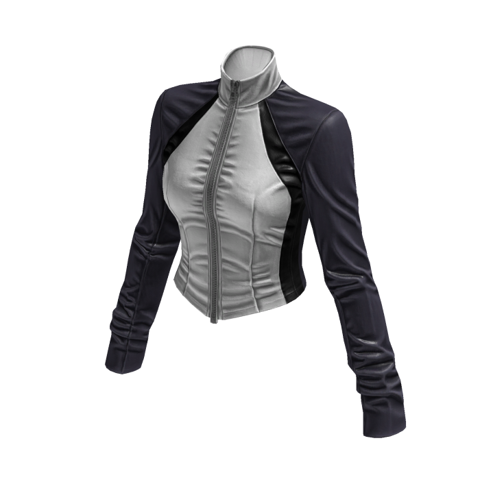 New York Street Racer Jacket (White Blue Grey)