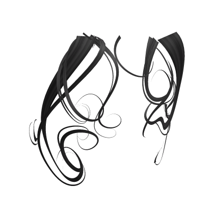 Athena's Wet swept wispy hairpieces (Black) mesh