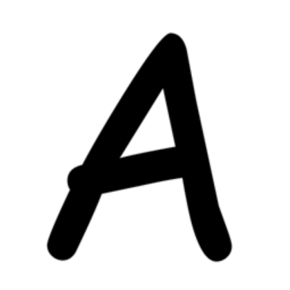 Letter "A" (Transparent) Roblox decal