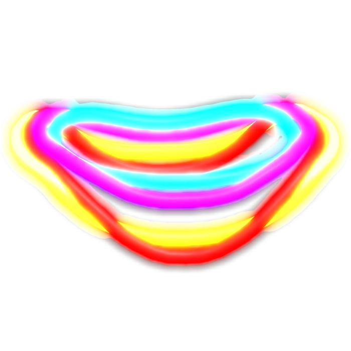 🌈 [EMISSIVE] Rainbow Glow Stick Necklace