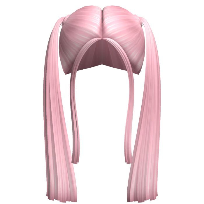 -',ৎ High Long Blunt Pigtails in Pink