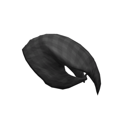 hair bandana plaid black Roblox item