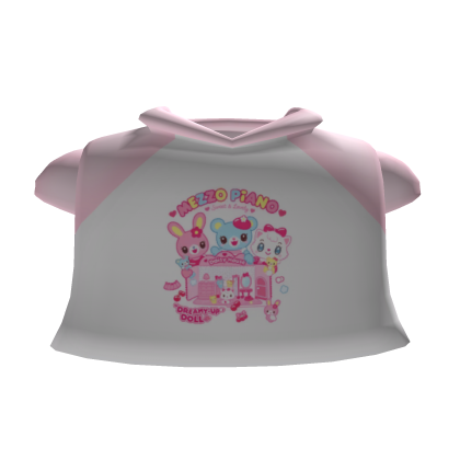 ♡ ꒱ cute pink mezzo piano hoodie shirt Roblox item