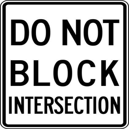 Do Not Block Intersection Sign Roblox decal