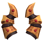 Elite Gold Ruby Gem Horns