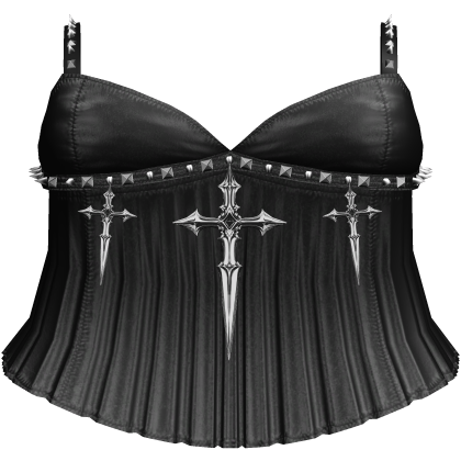 Gothic Emo Studded Cross Dagger Dress Black