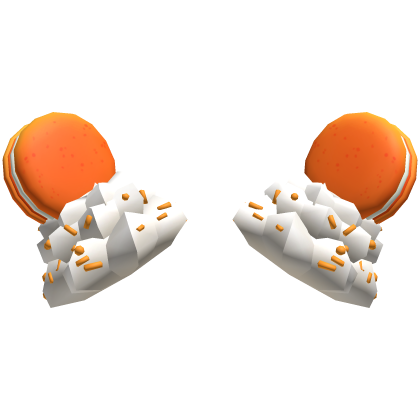 Orange Sprinkles Macaron Ears