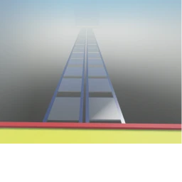 Glass bridge with numbers icon