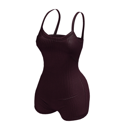 Y2K Gym Bodysuit - Deep Red thumbnail
