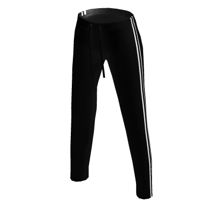 Tracksuit Pants With Stripes Black and White Roblox Item Rolimon s