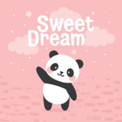 Cute Panda Painting for Toddler rooms Roblox decal