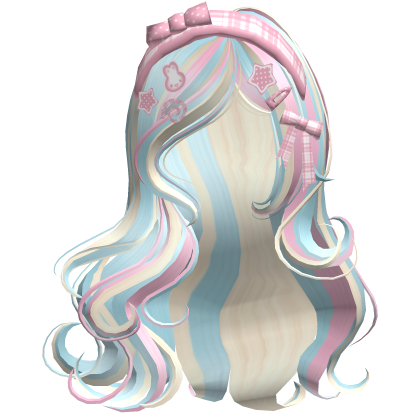 ♡ Silky Waves w/ Bunny Charms (Confetti) Roblox item