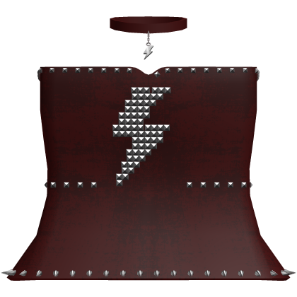 Red emo studded lightning bolt dress w/ spikes