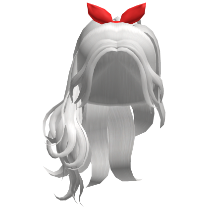 Cute Trendy Big ponytail Trendy Hair Ribbon White Roblox item