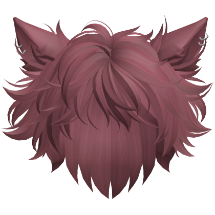 Generic Anime Hair w/ Cat Ears (Dark Pink) Roblox item