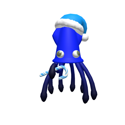 Blue Santa Tentacles [🐙🧑‍🎄]
