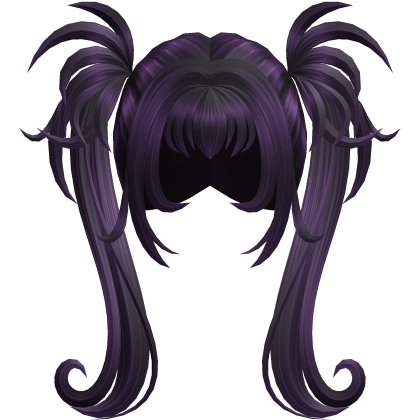 Dark Purple Gothic Spiky Twintails
