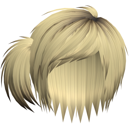 wispy emo side swept scene hair in dirty blonde Roblox item