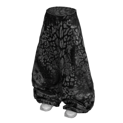 Black Baggy Y2K Leopard Print Sweats