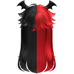  Black and red bat wing hair {Free}