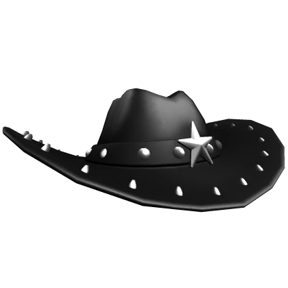 Black Star Studded Cowboy Hat | Roblox Item - Rolimon's