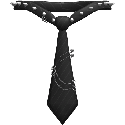 Black Striped Emo Chained Tie Roblox item