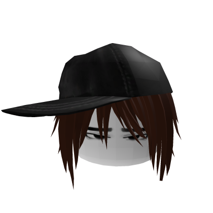 Vkei Dashie Emo Brown Hair Black Hat