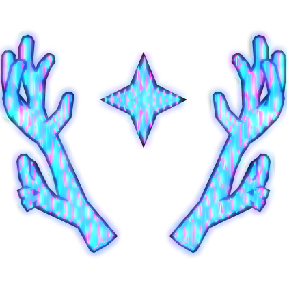 [🌟 Rainbow Animated + Glow] Neon Star Antlers Roblox item