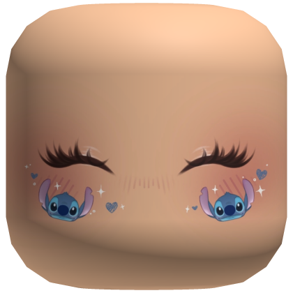 Kawaii Stitch Face (White)