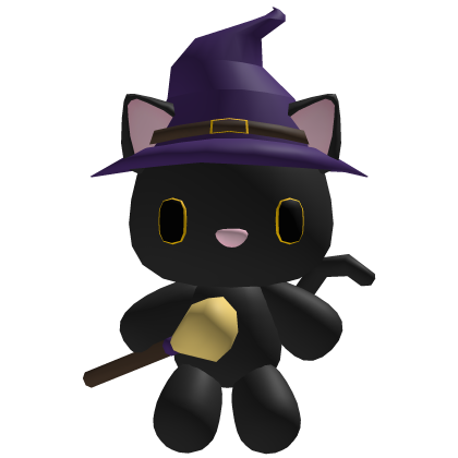 Cute Adorable Witch Kitty on Head