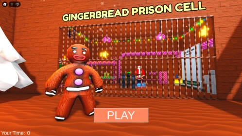 🍪GINGERBREAD PRISON RUN! (Obby)🎄🍪