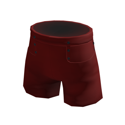 Buttoned High Waisted Shorts Red thumbnail