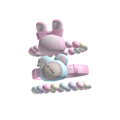 ♡ ꒰ bunny bear clock bracelet in pastel ꒱ ♡