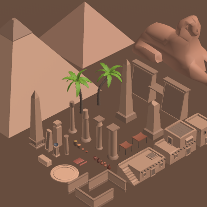 Low Poly Large Egypt Pack