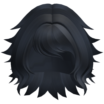 Messy Fluffy Bob Hair (Dark Blue)