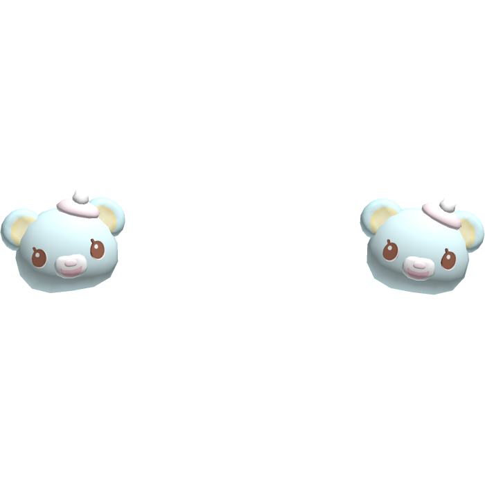 Cute mezzo piano blue beri-chan hair bobbles