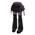 Grunge Ruffle Skirt w/ Fur Boots Outfit (Purple)