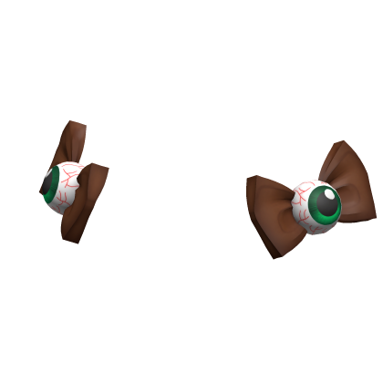 [NEW 🚨] Scary Eyeball Bang Bows in Brown/Green