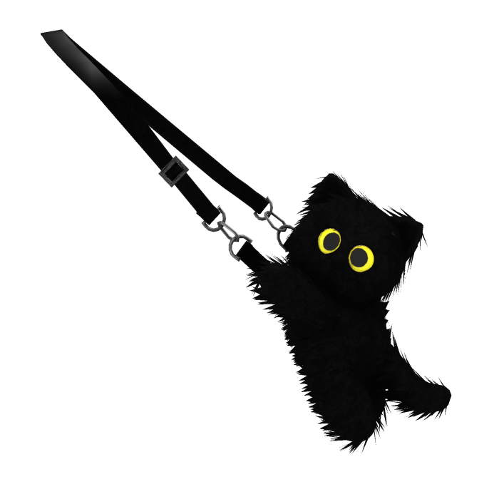 Cute Fluffy Black Cat Bag w/ Glowing Eyes [3.0]