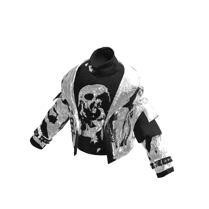 Black Halloween Y2K Skull Jacket [PBR]