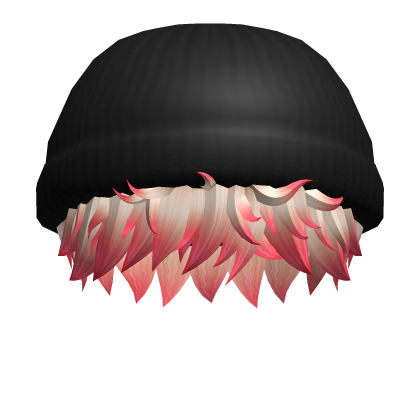 Blonde Red Messy Boy Hair / Black Beanie Roblox item