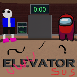 Monkey sans and amog us elevator
