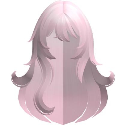 kawaii fluffy messy long anime hair pink