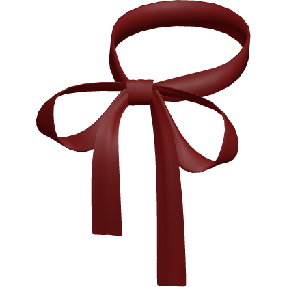 Neck Ribbon Bow Dark Red Satin Cutesy Dolly Pony