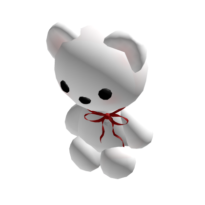 Holdable bear w/ red bow thumbnail